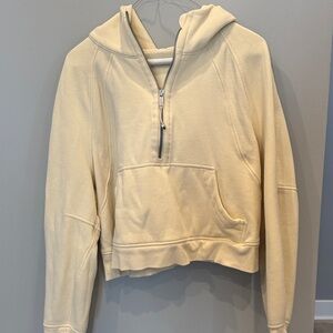 Lululemon Athletica yellow Half-Zip scuba Hoodie
